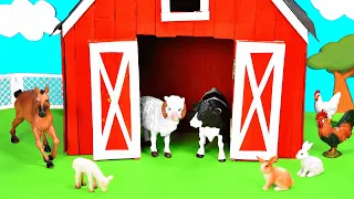 DIY Farm Diorama with House For Cow | Farm Barn and Water for Animals