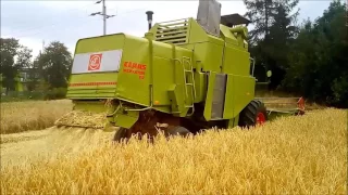 Początek żniw 2017 na podkarpaciu & claas mercator 60 & rozrzutnik z kiprem & ursus c328 &