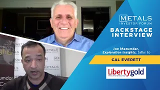 Joe Mazumdar talks to Cal Everett of Liberty Gold Corp. at the March 2021 Metals Investor Forum