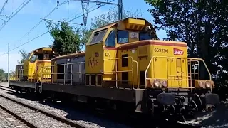 Train en gare de Villeneuve les maguellone et vic mireval