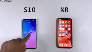 SAMSUNG S10 vs iPhone XR in 2021 | Speed Test & Ram Management