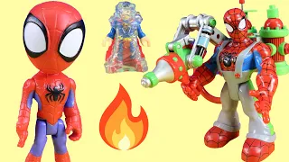 Spider-Man And Power Rangers Adventures With Batman | Just4fun290 - Playing With Toys