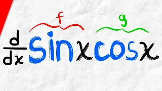 Derivative of sinxcosx with Product Rule | Calculus 1 Exercises