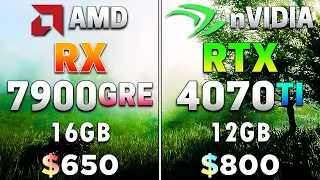 RX 7900 GRE 16GB vs RTX 4070 Ti 12GB | PC Gameplay Tested