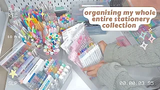 🤍 🌷organizing my entire stationery collection (i have way too many pens..) | aesthetic ✨