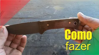 Como fazer uma faca artesanal de bushcraft com poucas ferramentas (parte 2) [ARSENAL CAIPIRA]