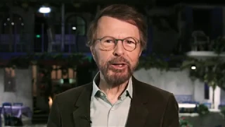 Björn Ulvaeus on the set of Mamma Mia! The Party in Stockholm