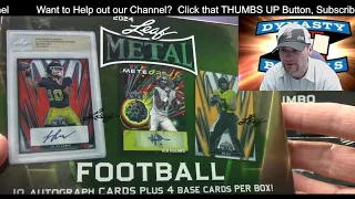 NEW RELEASE 🔥 2024 Leaf Metal Football Card Jumbo 8 Box Case Break #1   Sports Cards