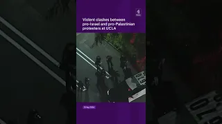 Violent scenes at US campus protests