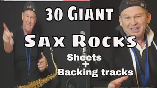 Rock Out To These 30 Giant Saxophone SOLOs Hits with Sheets and Backing Tracks