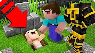 BEBÉ NOOB ES ENTERRADO VIVO EN MINECRAFT 😱