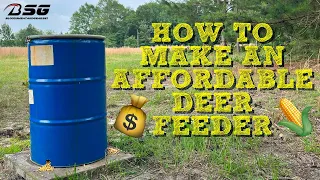 How to make an AFFORDABLE Deer Feeder!!! (50 Gallon Drum/Gravity Fed) - DIY - VLOG