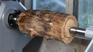 Woodturning - A Rare ELM Log! #Speedy