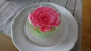 How to Make 3d Jelly Cake - Jelly Art - Prosecco and Strawberry Flavour Jelly