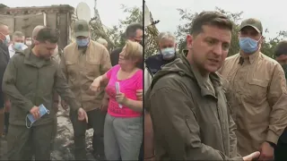 Ukrainian President Zelensky visits fire-ravaged region | AFP