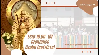 Este 18.00- tól Szentmise Csaba testvérrel a Szent József Gyermekotthon kápolnájában,  Szovátán