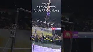 Alyona Shchennikova 9.95 on bars! do you think she deserved a perfect 10? please like and subscribe!