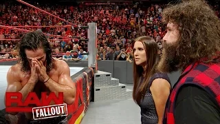 Seth Rollins konfrontiert Stephanie McMahon nach dem Ende von Raw: Raw Fallout, 29. August 2016