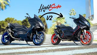 TMAX 530 TURBO : Le double trouble d’HIGHSIDE by ALOISI !