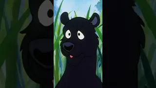 EL LEOPARDO NEGRO ENSEÑA A UN HUMANO A CAZAR #kidflix #ellibrodelaselva #mowgli #shorts #español