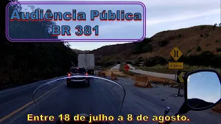 br 381 de moto falando sobre audiência pública#br381#obrasbr381#moto vstrom#infraestrutura