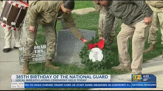 National Guard celebrates birthday with wreath laying ceremony