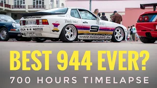 16 min timelapse to build the most insane Porsche 944! No stickers only paint!