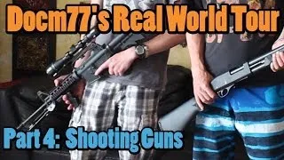 Docm77's Real World Tour #4 - Heat vs Bulls Game & Gun Shooting