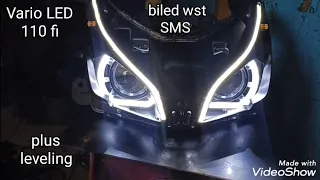 cara pasang biled Wst SMS di Vario LED 110 fi plus leveling LEED HID MOTOR