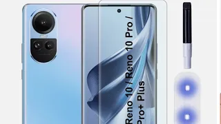 Oppo Reno 10 Pro Plus UV Glass | Curved Tempered Glass | Screen Protector Reno 10 tempered glass