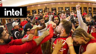 Go Inside the 49ers Locker Room Following Week 13 Win vs. Dolphins