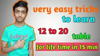 12 to 20 table tricks|table tricks|12 to 20 tables in maths|12 to 20 tables easy method