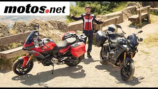 BMW F 900 XR vs Yamaha Tracer 9 2021 | Prueba comparativa / Test / Review en español 4K / motos.net