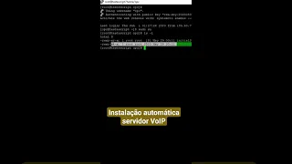 Automatização da instalação do servidor VOIP em nuvem #redes #voip #cloud