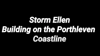Porthleven Coast with a building Storm Ellen