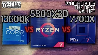 Faceoff e09  EFT  13600K vs 5800X3D vs 7700X // Which CPU is the Best Value?