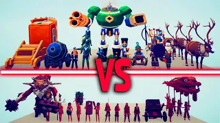 DYNASTY TEAM + TRIBAL TEAM vs MEGA HOLIDAY TEAM | TABS - Totally Accurate Battle Simulator