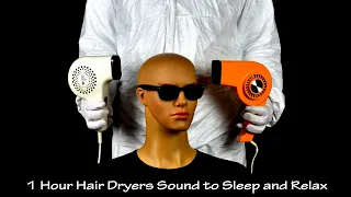 Two Hair Dryers Sound 23 | Visual ASMR | 1 Hour White Noise to Sleep and Relax