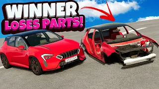 STUNT JUMP RACE But Winner LOSES Parts in BeamNG Drive Mods!