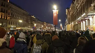 Митинг в Санкт-Петербурге (23.01.2021) на Невском проспекте | алексей навальный