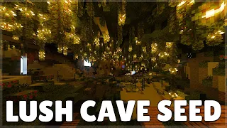 This Minecraft Lush Cave Biome Seed is at Spawn (RTX ON)