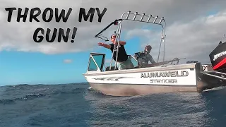 MASSIVE Sea Creature Off The Boat! - Spearfishing Hawaii