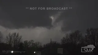 04-01-2024 St. Louis, MO - Rapidly Rotating Wall Cloud - Tornado Warned Supercell - Storm Structure