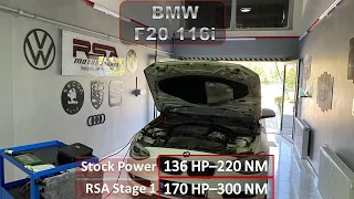 BMW 116i RSA Stage1 170hp - 300NM | Stock: 136hp - 220 NM | 60 - 160 kmh Test |