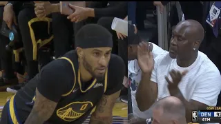 Gary Payton II turns into Stephen Curry and hits wide open 3 & impresses His DAD!