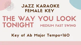 The way you look tonight - The lower female key Jazz Sing along instrumental KARAOKE - Frank Sinatra