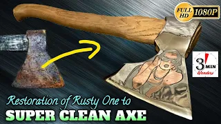 AXE RESTORATION | Rusty Axe to Beautiful |3-Minute Wonders #AXERESTORATION #RustyAxe #3MinuteWonders