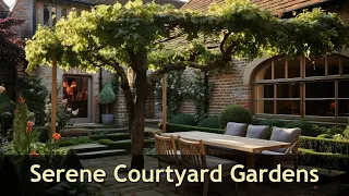 Serene Courtyard Gardens: Embracing Nature's Canopy and Rustic Stone