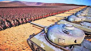 Can 1 MILLION Elite Roman Soldiers STOP 200 US Sherman Tanks - Ultimate Epic Battle Simulator 2