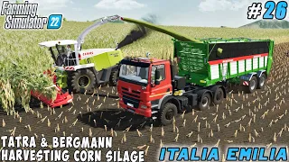 Harvesting corn silage, TATRA with BERGMANN trailer | Italian Farm | Farming simulator 22 | ep #26